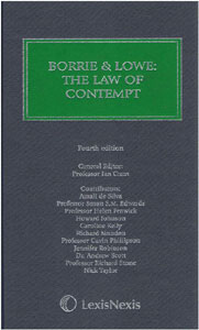 Borrie & Lowe: The Law of Contempt