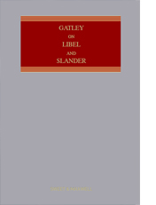 Gatley on Libel & Slander, 9th, 10th, 11th & 12th editions